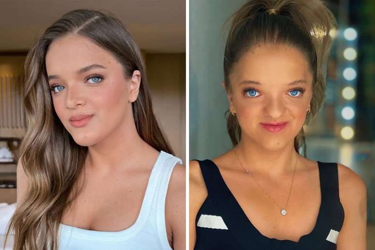 Da esquerda para direita: Rafa Justus agora e antes