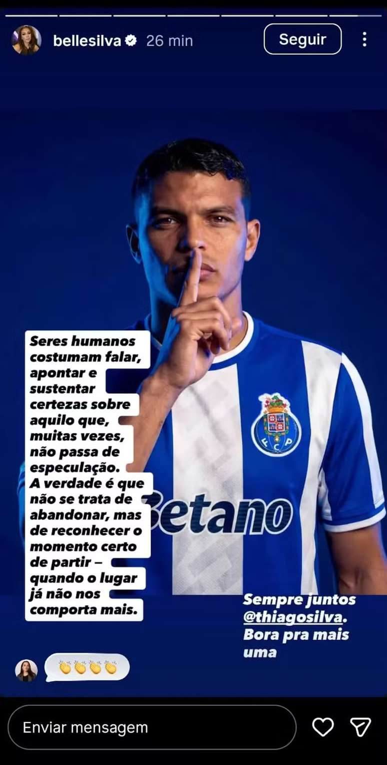 சமூக ஊடகங்களில் பெல்லி சில்வாவின் பதிவு —