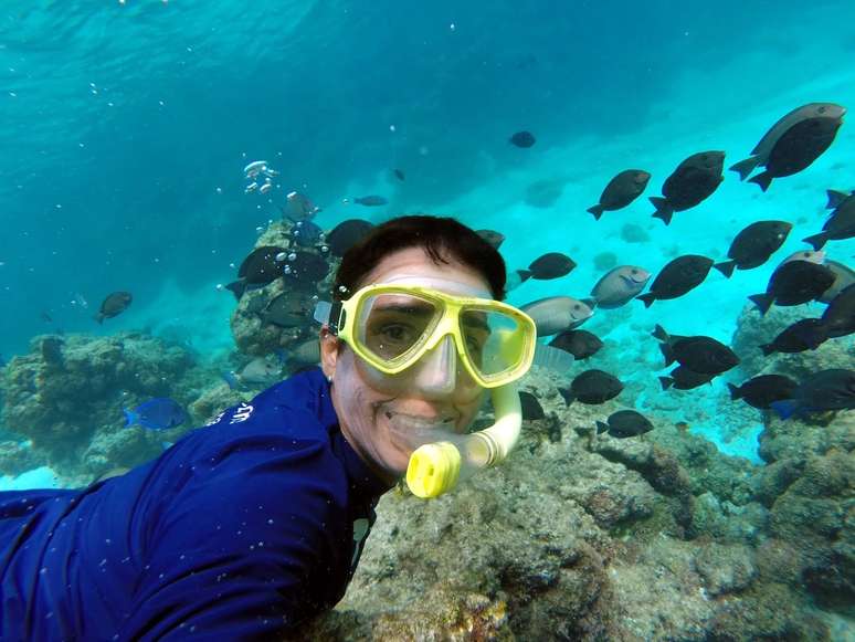 Maurizelia de Brito Silva, em atua&ccedil;&atilde;o na Reserva Biol&oacute;gica do Atol das Rocas 