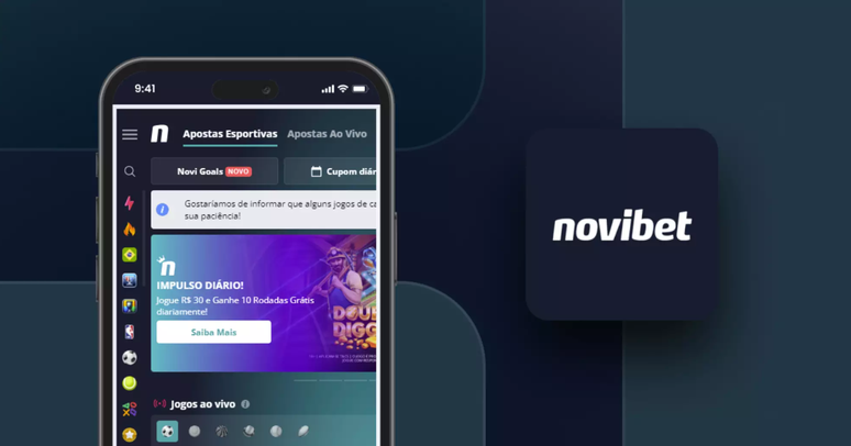 O c&oacute;digo promocional Novibet TERRAVIP pode ser inserido durante o cadastro