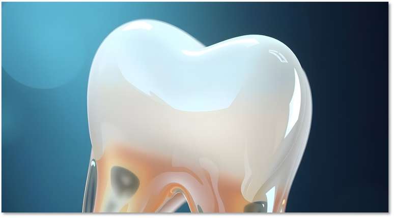 Imagem Refer&ecirc;ncia: Esmalte artificial/ Hidroxiapatita 