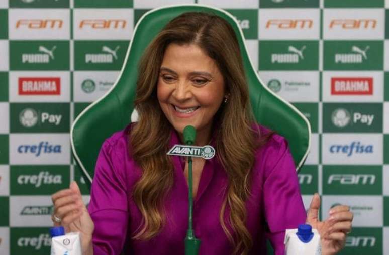 - C&eacute;sar Greco/Palmeiras - Legenda: Leila Pereira &eacute; a &uacute;nica mulher a presidir um grande clube no Brasil