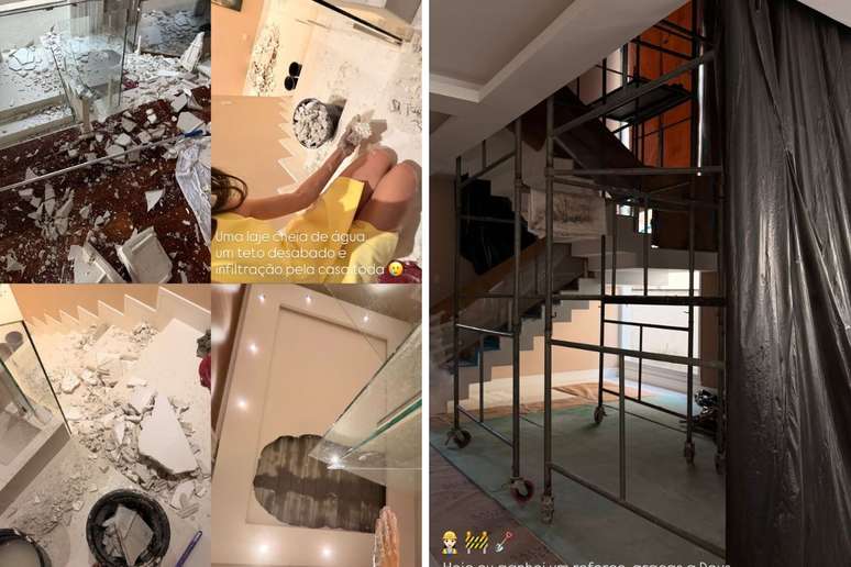 Estragos do desabamento