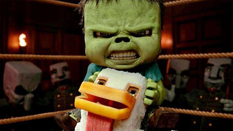 A infame cena do j&oacute;quei de galinha, que deixou o p&uacute;blico de Um Filme Minecraft alucinado