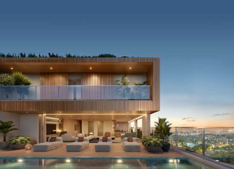 கட்டிடத்தின் நான்கு டூப்ளக்ஸ் பென்ட்ஹவுஸில் மூன்று ஏற்கனவே பேச்சுவார்த்தை நடத்தப்பட்டுள்ளது. மதிப்பிடப்பட்ட விலை R$21 மில்லியன்