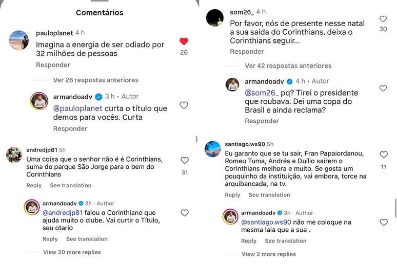 Armando Mendon&ccedil;a trocou farpas com torcedores nas redes sociais &ndash;