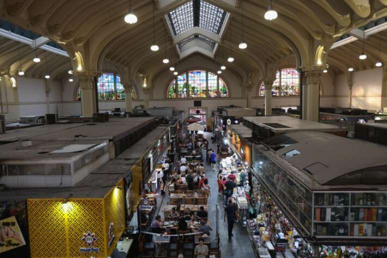 Interior do Mercado Municipal: vendedores relatam ocorr&ecirc;ncia falso pagamento, em que fraudadores apenas agendam a compra