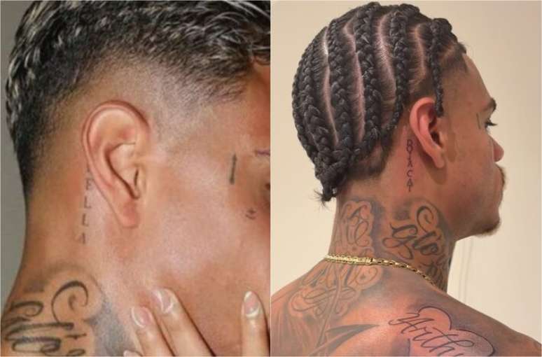 MC Cabelinho substituiu tatuagem com nome de Bella e homenageou Doja Cat