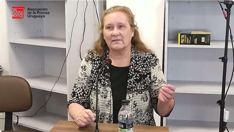 Mar&iacute;a Zavalkin prestou depoimento sobre a morte sob tortura de seu marido, Vladimir Roslik, no julgamento dos abusos cometidos contra moradores de San Javier