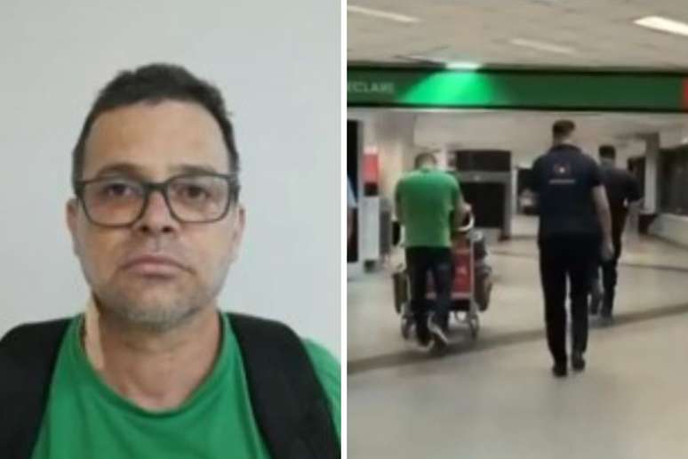 Silvinei Vasques em foto tirada por autoridade paraguaia | Silvinei Vasques deixando aeroporto