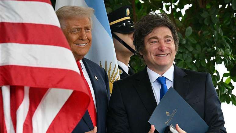 O presidente da Argentina, Javier Milei, passou a ser aliado de Donald Trump na regi&atilde;o