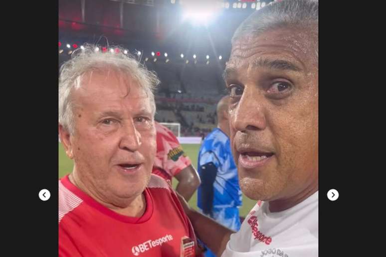 Zico e Silas se reencontram no &ldquo;Jogo das Estrelas&rdquo;, disputado neste s&aacute;bado (27), no Maracan&atilde; &ndash;