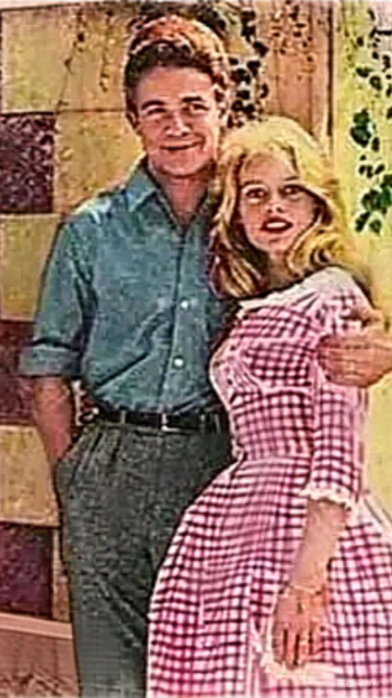 Brigitte Bardot em seu casamento com Jacques Charrier 