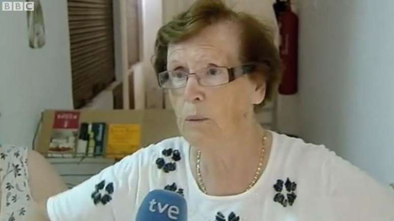 Dona Cecilia Gim&eacute;nez &agrave; &eacute;poca da realiza&ccedil;&atilde;o do restauro