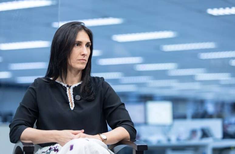 A secret&aacute;ria de Meio Ambiente, Infraestrutura e Tecnologia do Estado de S&atilde;o Paulo na gest&atilde;o do governador Tarc&iacute;sio de Freitas, Nat&aacute;lia Resende, em abril de 2025.