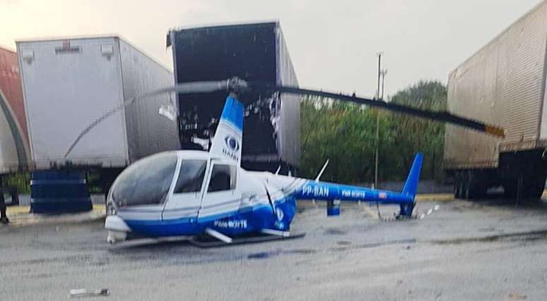 Em 29 de dezembro, a aeronave da Band precisou pousar com urg&ecirc;ncia e ficou danificada