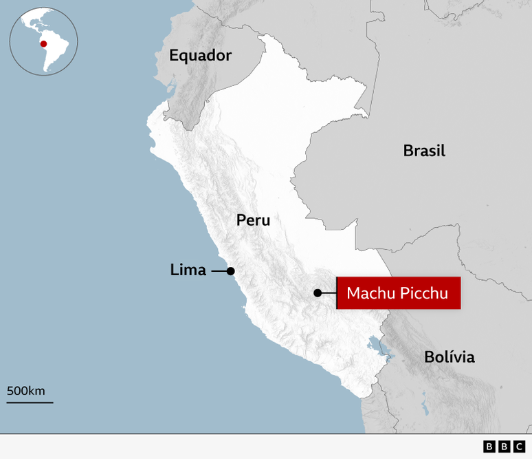 Mapa mostra local do acidente