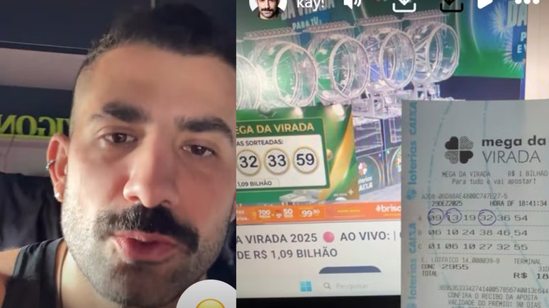 Kaysar fica euf&oacute;rico ap&oacute;s sorteio da Mega da Virada: 'Sumir do mapa'