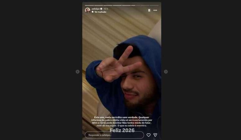 Z&eacute; Felipe desabafa nas redes ap&oacute;s repercuss&atilde;o de t&eacute;rmino de namoro com Ana Castela