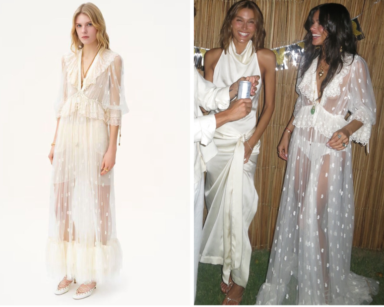 Bruna Marquezine usa vestido branco da Chlo&eacute; (Fotos: Reprodu&ccedil;&atilde;o/Instagram)