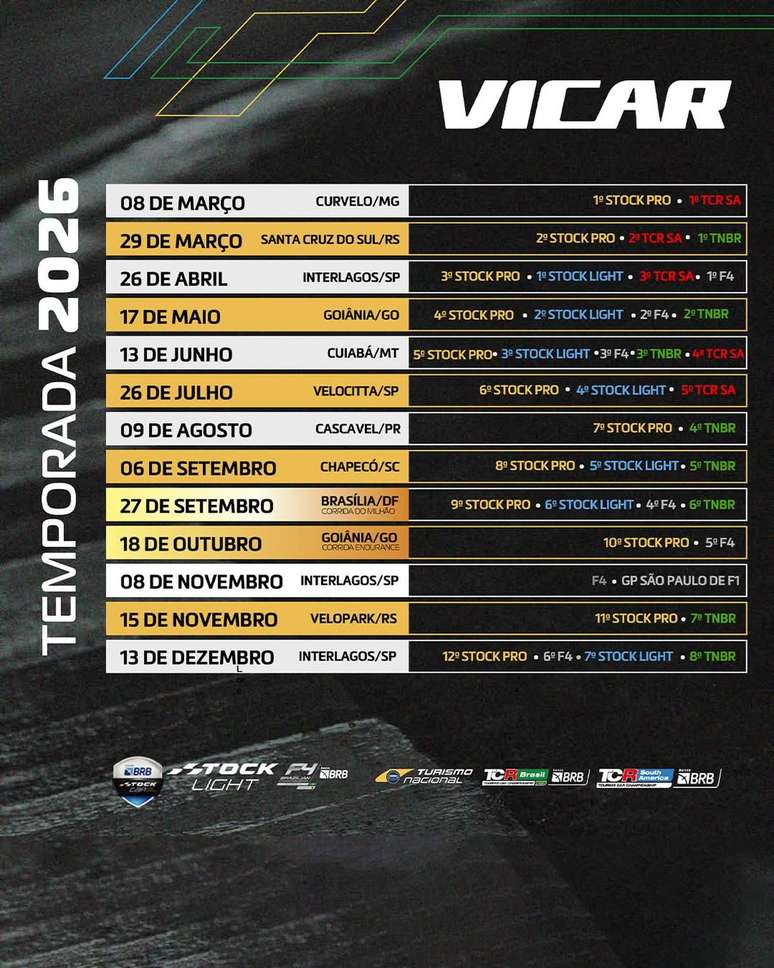 Calend&aacute;rio 2026