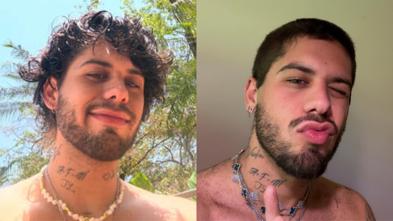 Ap&oacute;s t&eacute;rmino com Ana Castela, Z&eacute; Felipe muda o visual e mostra antes e depois