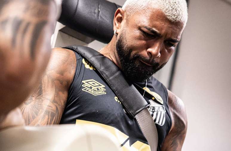 Gabigol em treino pelo Santos &ndash;