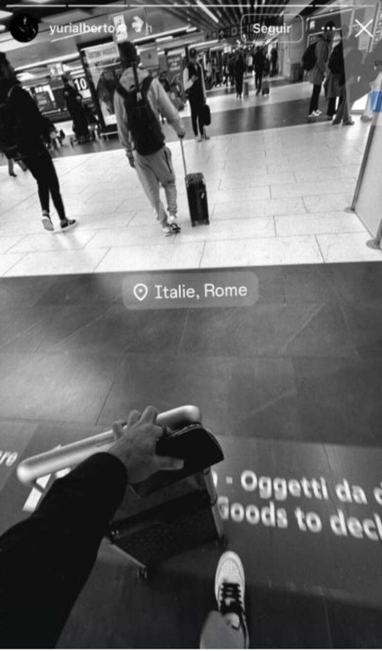 Yuri Alberto registra chegada a Roma, na It&aacute;lia &ndash;