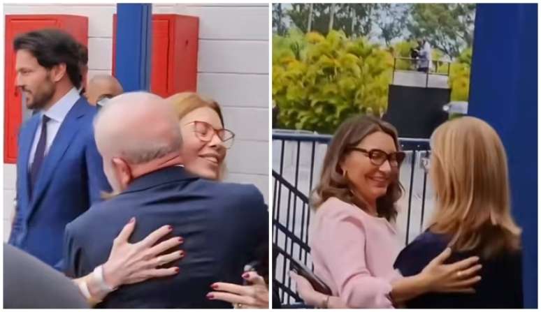 A presidente do SBT, Daniela Abravanel Beyruti, recebeu Lula e Janja com sorrisos e abra&ccedil;os