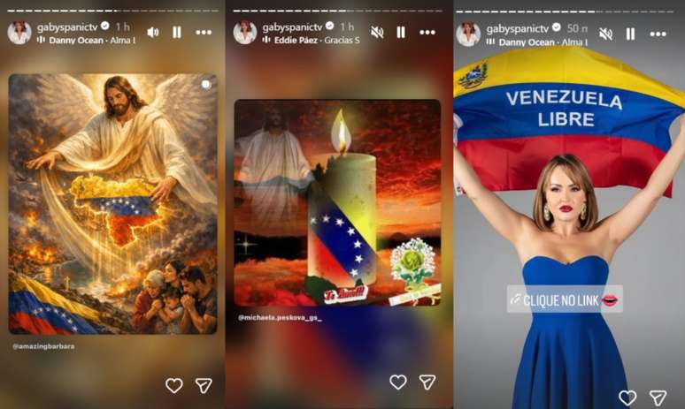 Famosa mundialmente por 'A Usurpadora', Gaby Spanic compartilhou posts sobre a nova situa&ccedil;&atilde;o da Venezuela, agora sem Maduro