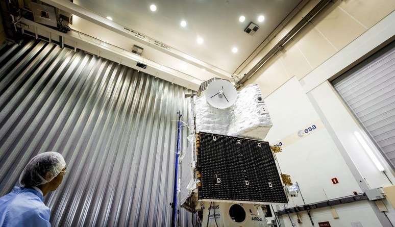 A miss&atilde;o BepiColombo &eacute; composta por duas naves espaciais acopladas, operadas pela Ag&ecirc;ncia Espacial Europeia e pela Ag&ecirc;ncia Espacial Japonesa