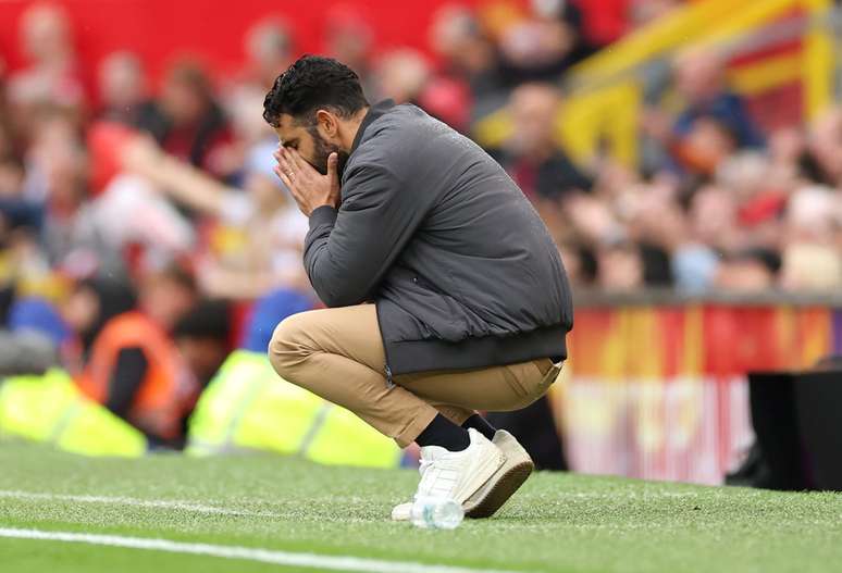 Ruben Amorim durante partida do Manchester United 