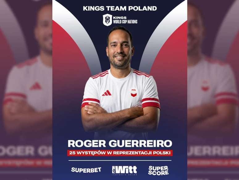 Roger Guerreiro vem atuando pela Pol&ocirc;nia na Kings League Nations &ndash;
