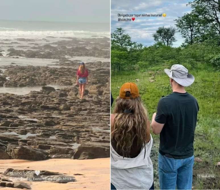 Lucas e Nina est&atilde;o viajando pela &Aacute;frica do Sul