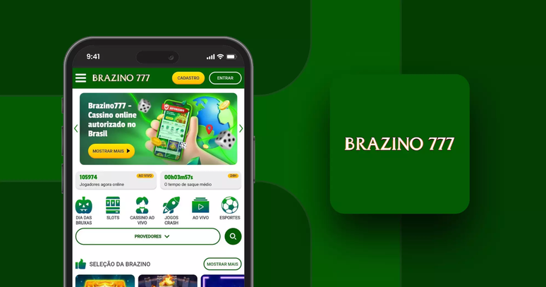 O c&oacute;digo Brazino777 pode ser inserido durante o cadastro pelo celular