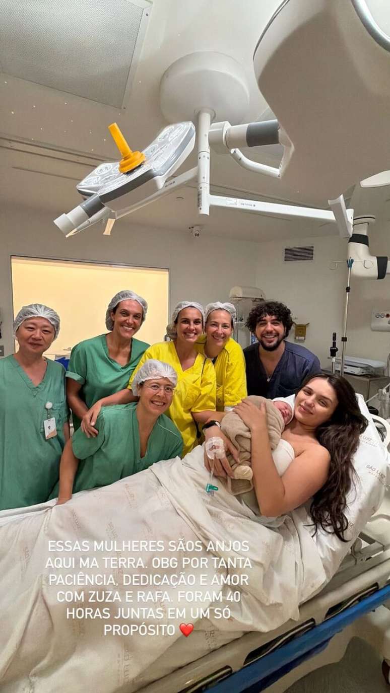 Nasce Zuza Helena, primeira filha de Rafa Kalimann e Nattan