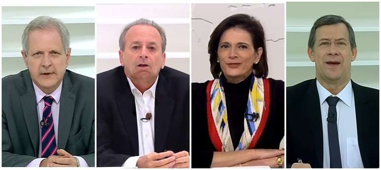 Augusto Nunes, Mario Sergio Conti, Lillian Witte Fibe e Ricardo Lessa tinham sa&iacute;das ruidosas do 'Roda Viva'