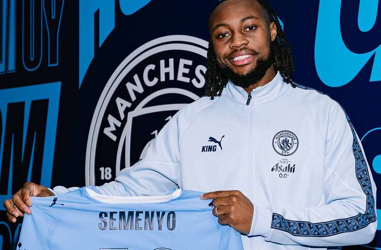 Semenyo foi apresentado oficialmente no City nesta sexta (9) &ndash; Divulga&ccedil;&atilde;o/Manchester City