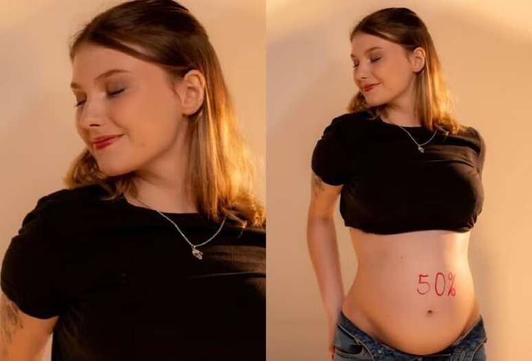 Isabel Veloso durante a gesta&ccedil;&atilde;o do filho, Arthur.