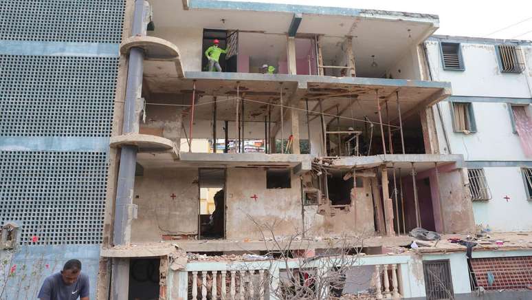 O Bloco 12, onde morreu Rosa Gonz&aacute;lez com o impacto de um m&iacute;ssil norte-americano