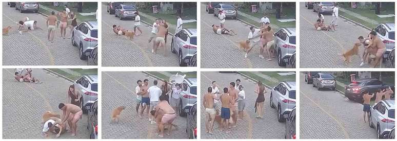 Momentos da confus&atilde;o envolvendo jogadores do Fortaleza &ndash; Fotomontagem: Jogada10 / Reprodu&ccedil;&atilde;o redes Sociais