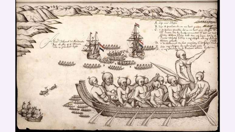 As embarca&ccedil;&otilde;es de Tasman deixaram a Nova Zel&acirc;ndia ap&oacute;s um encontro sangrento com o povo maori &mdash; mas ele acreditava ter encontrado o lend&aacute;rio continente do sul