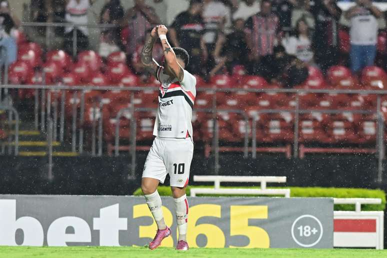 Luciano comemora gol do S&atilde;o Paulo