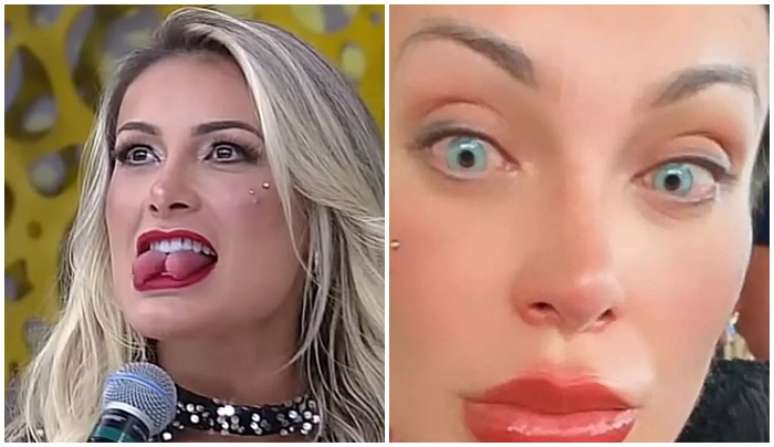 Andressa Urach n&atilde;o colocou o terceiro seio, mas dividiu a l&iacute;ngua em duas e se submeteu &agrave; perigosa mudan&ccedil;a na cor dos olhos