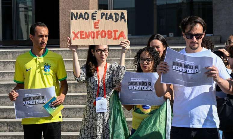 Estudantes brasileiros protestam contra a xenofobia em Lisboa