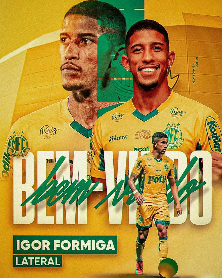 Anuncio oficial de Igor Formiga no Mirassol. 