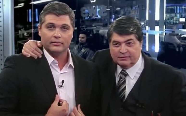 Joel Datena e Jos&eacute; Luiz Datena, no Brasil Urgente