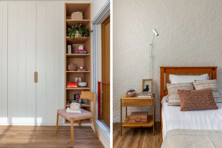 Investir em m&oacute;veis para colocar no entorno da cama pode ser uma boa forma de enriquecer o ambiente Projeto: Rawi Arquitetura + Design |