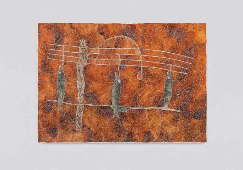 Genor Sales. 'Relampejou, mas n&atilde;o choveu II ', 2025. Aquarela sobre papel.