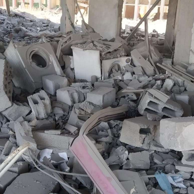 ... e depois, reduzida a escombros